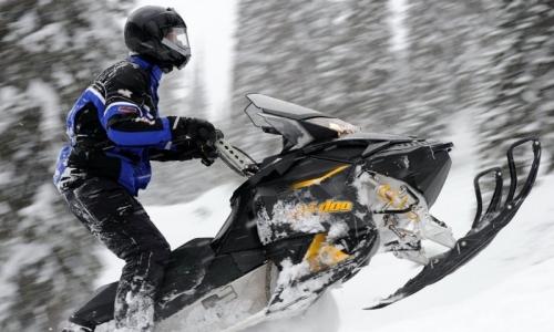 Snowmobiling Tamarack Lodge Whitefish Montana