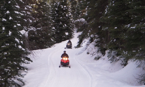 Snowmobiling Whitefish Montana Glacier
