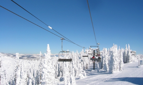 Whitefish Montana Big Mountain Resort Skiing Chairlift