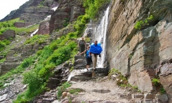 Hiking the Grinnell Glacier Trail with Glacier Guides Hiking the Grinnell Glacier Trail with Glacier Guides