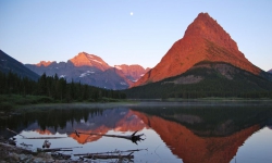 Sunrise in Many Glacier, Glacier National Park. Photo by Corrie Holloway. Sunrise in Many Glacier, Glacier National Park. Photo by Corrie Holloway.