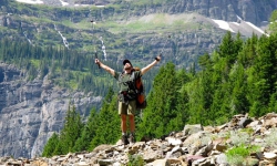 Hiking with Glacier Guides in Glacier National Park, Montana. Photo by Daniel Utz. Hiking with Glacier Guides in Glacier National Park, Montana. Photo by Daniel Utz.