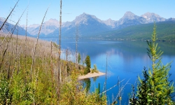Lake McDonald from Rocky Point in Glacier National Park. Lake McDonald from Rocky Point in Glacier National Park.