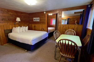 Apgar Village Lodge and Cabin-style motel rooms