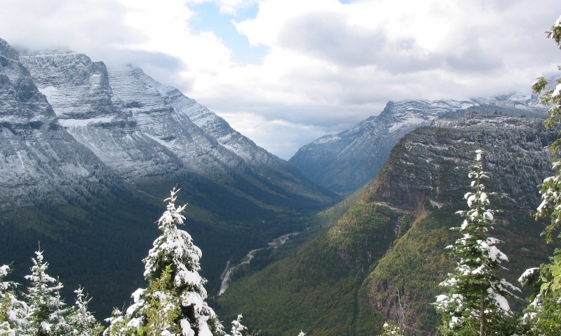 Glacier National Park Montana Going To The Sun Road Logan Pass Winter