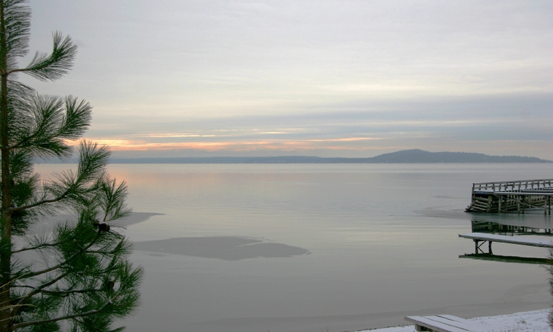 Flathead Lake Montana Winter