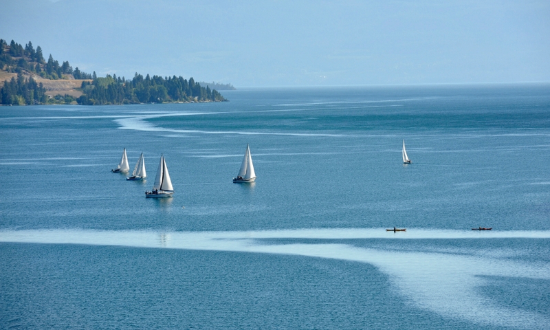 Sailing on Flathead Lake