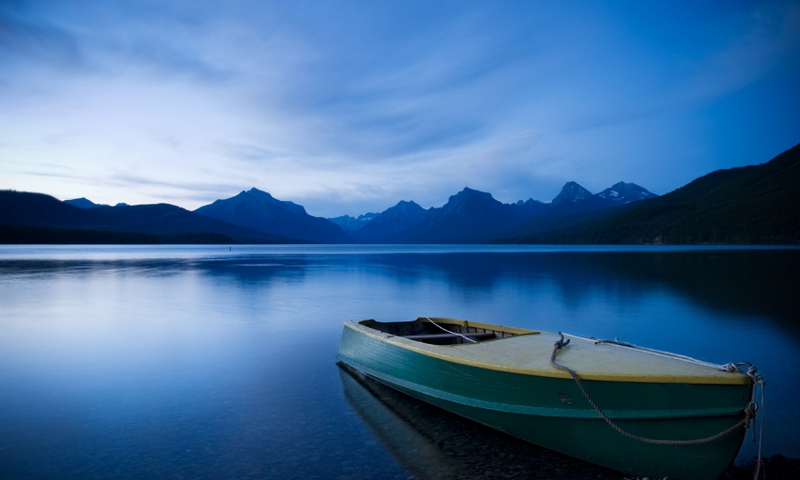 Lake Mcdonald Glacier National Park Montana Boat Boating