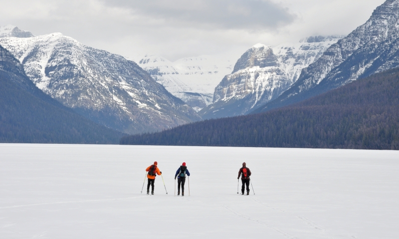 Glacier National Park Montana Bowman Lake Cross Country Skiing Backcountry Skiing Winter