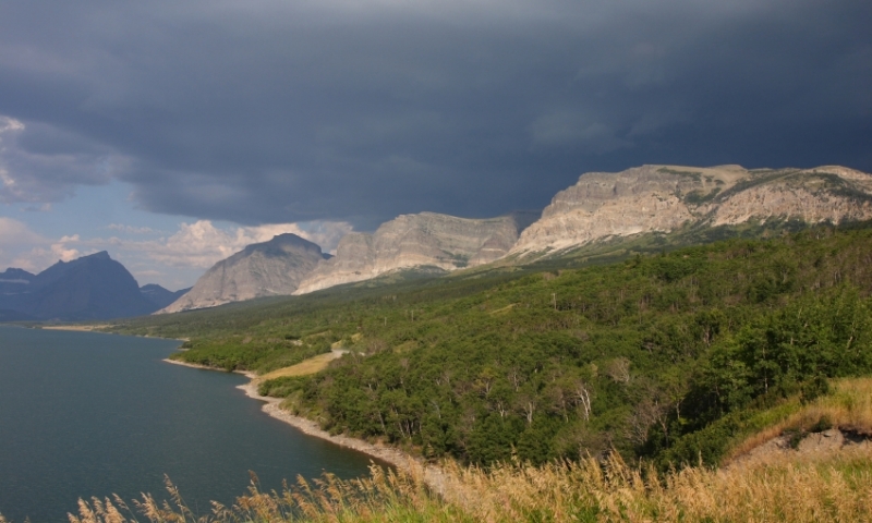 Glacier National Park Montana Lake Sherburne Many Glacier Apikuni Mountain
