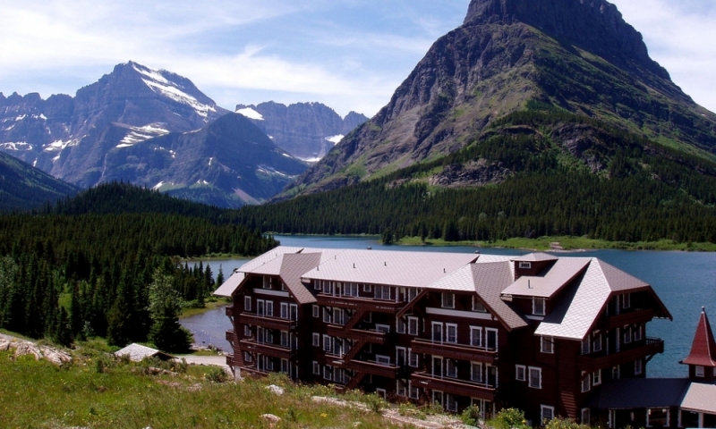 Glacier National Park Montana Many Glacier Lodge Hotel