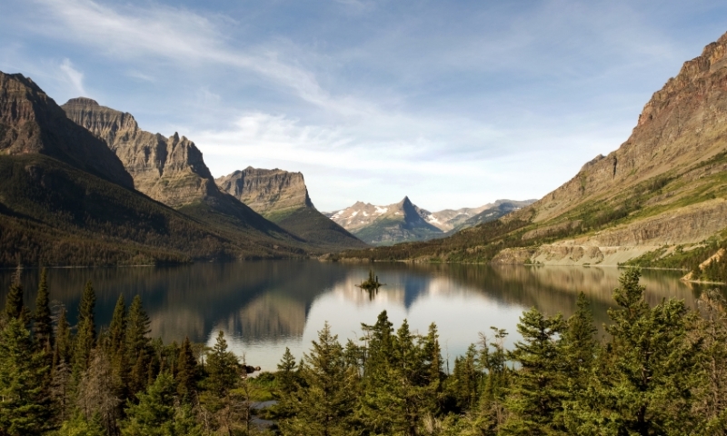 Glacier National Park Montana St Mary Lake Wild Goose Island
