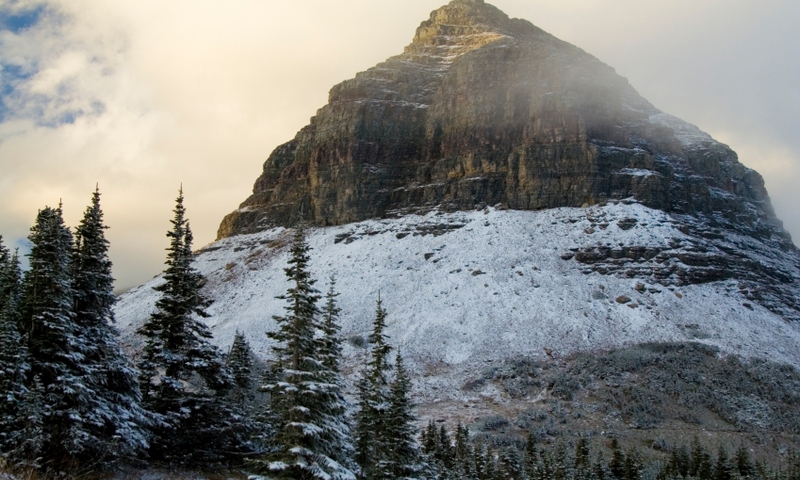 Glacier National Park Montana Logan Pass Winter