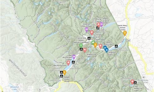 Glacier National Park Map